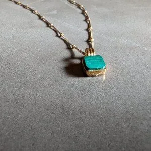 ★MISSOMA★ LUCY WILLIAMS SQUARE MALACHITE NECKLACE MISSOMA Lucy Williams x Missoma Square Malachite Pendant